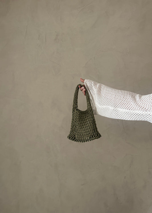 Mini Summer Knit Bag - Matcha