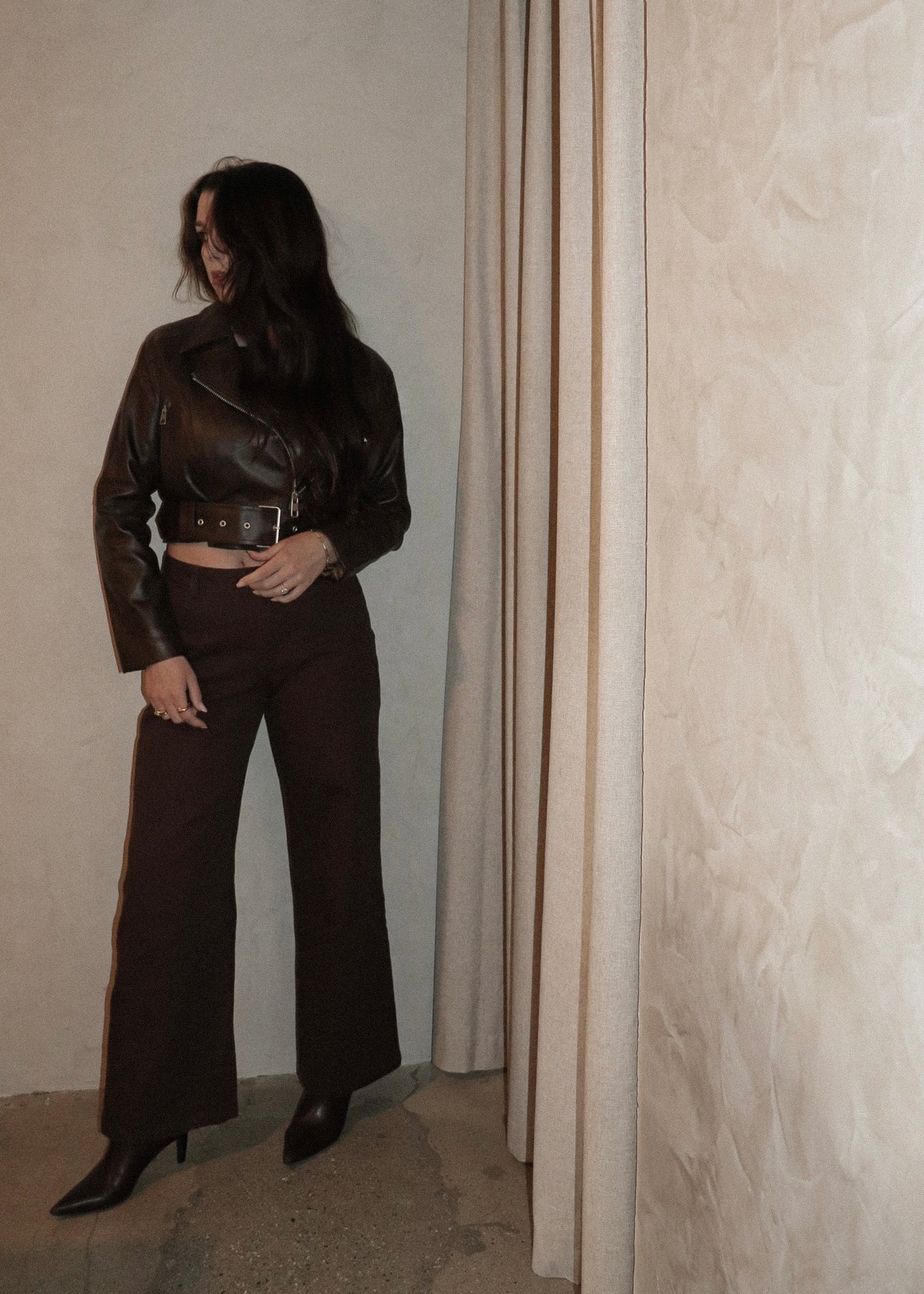 Biker Jacket - Brown