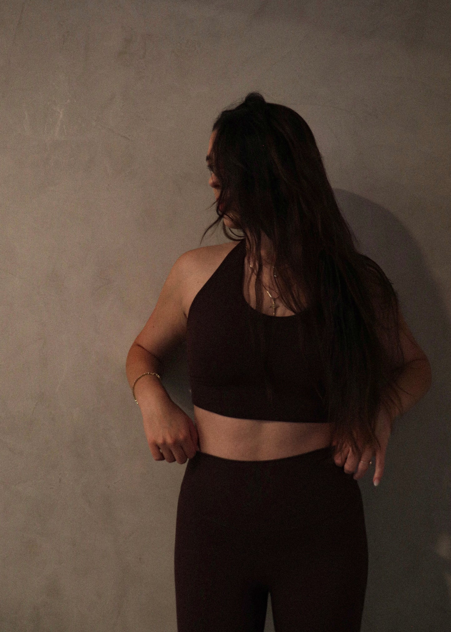 Daisy Halter Sports Bra - Cold Brew
