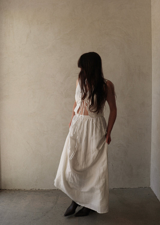 Athena Maxi Skirt - Off White