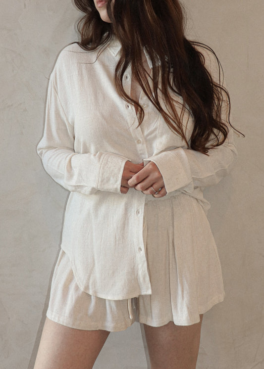 Jane Button Down - Oat