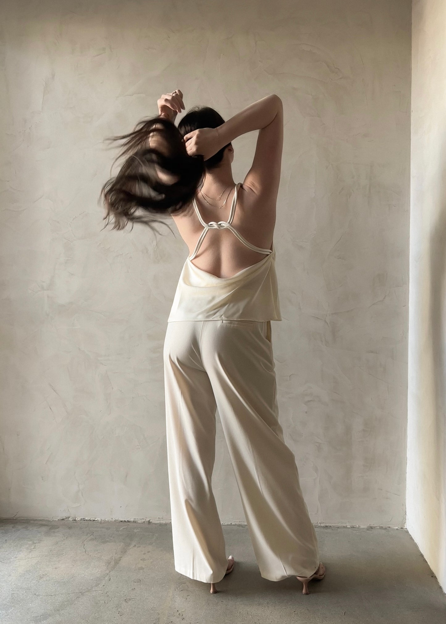 Satin Open Back - Butter