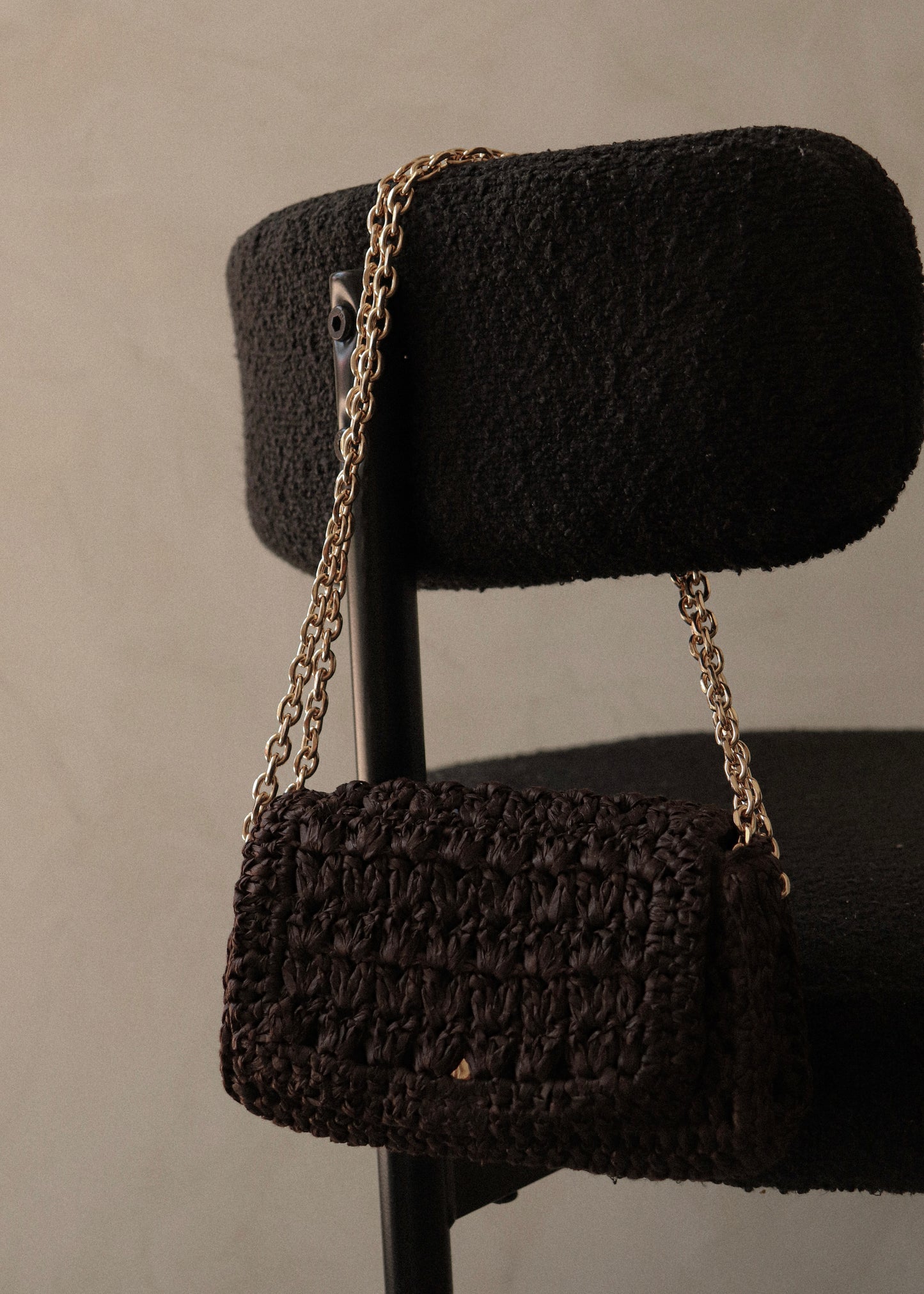Hayworth Crossbody - Raffia Chocolate