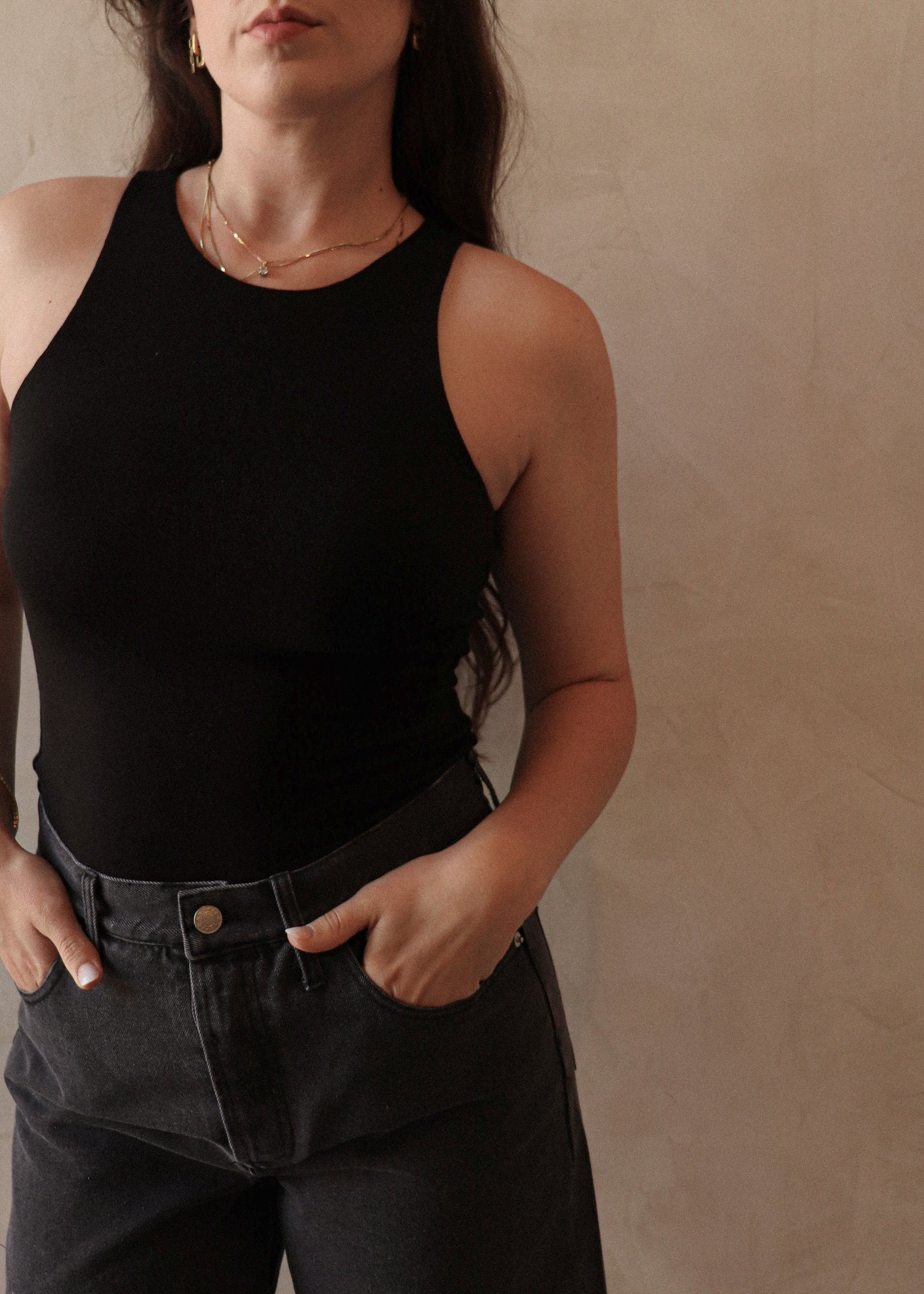 High Neck Bodysuit - Black