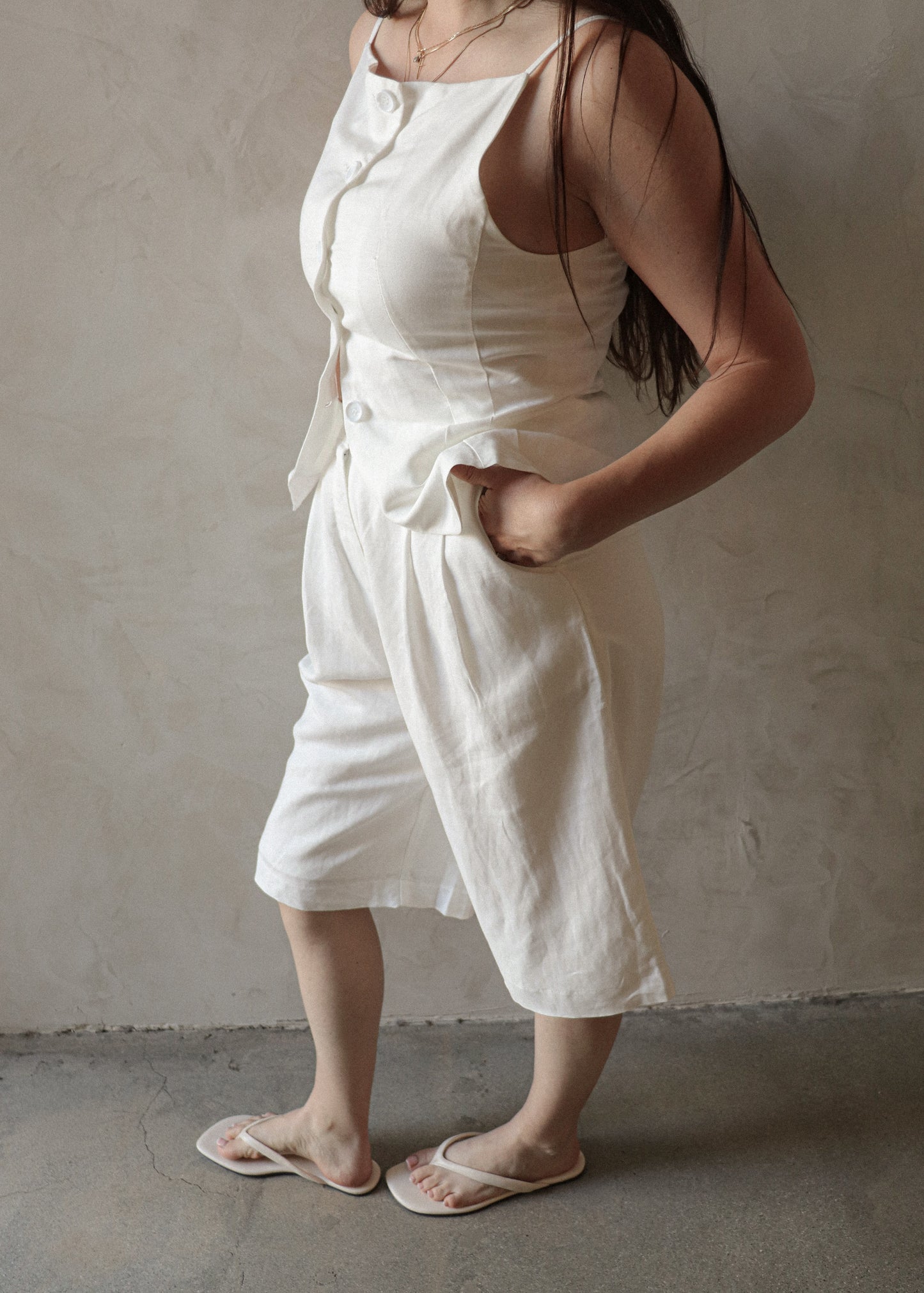 Amara Bermuda Short - White