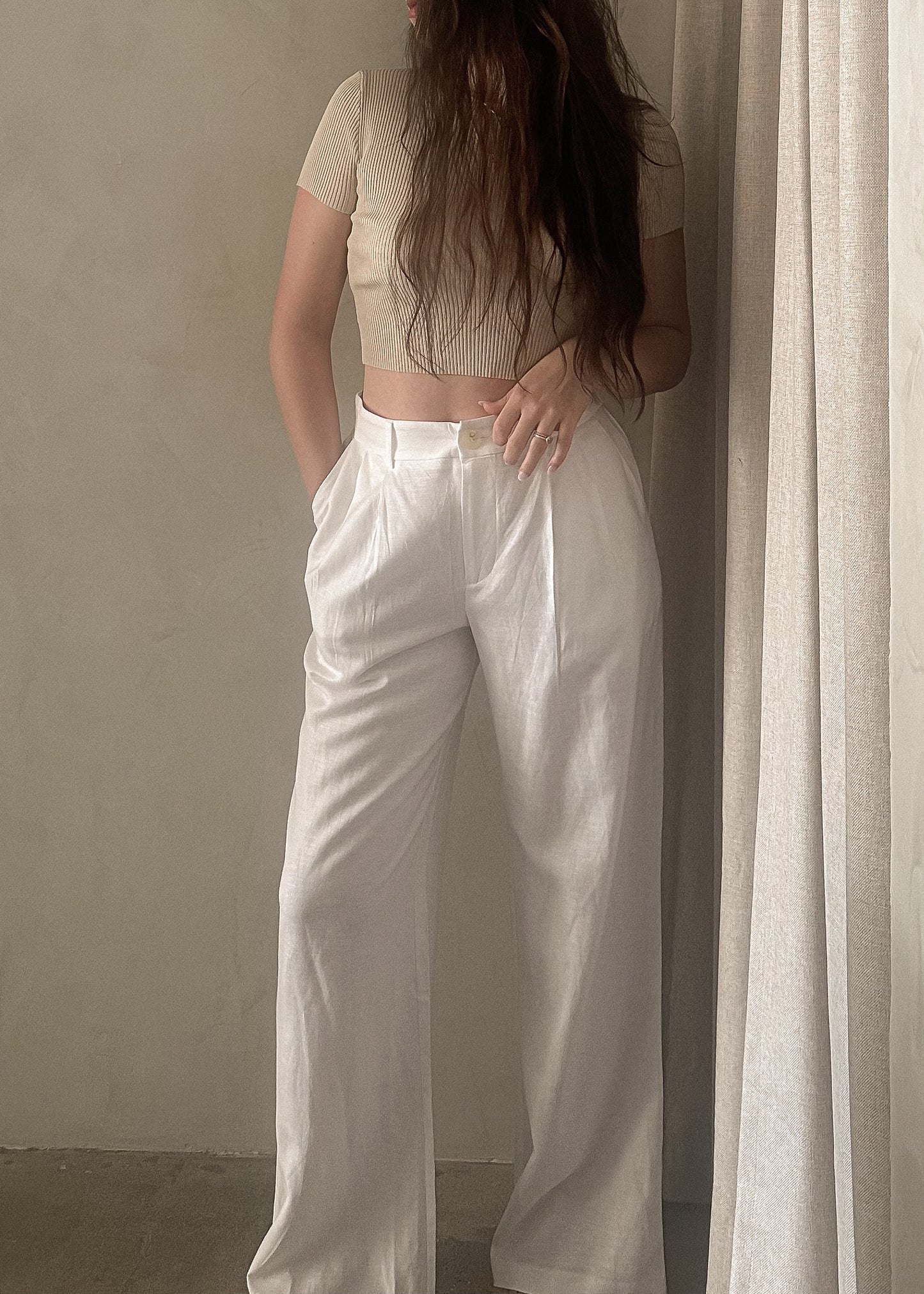 Linen Pants - White