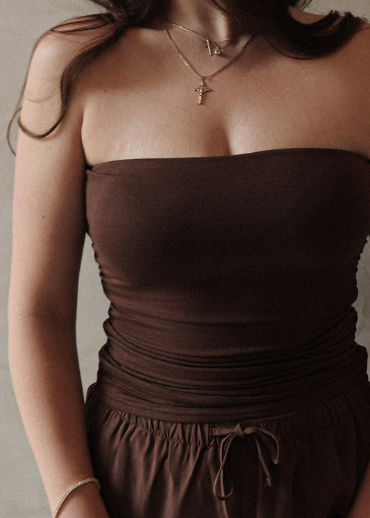 Camila Strapless - Brown