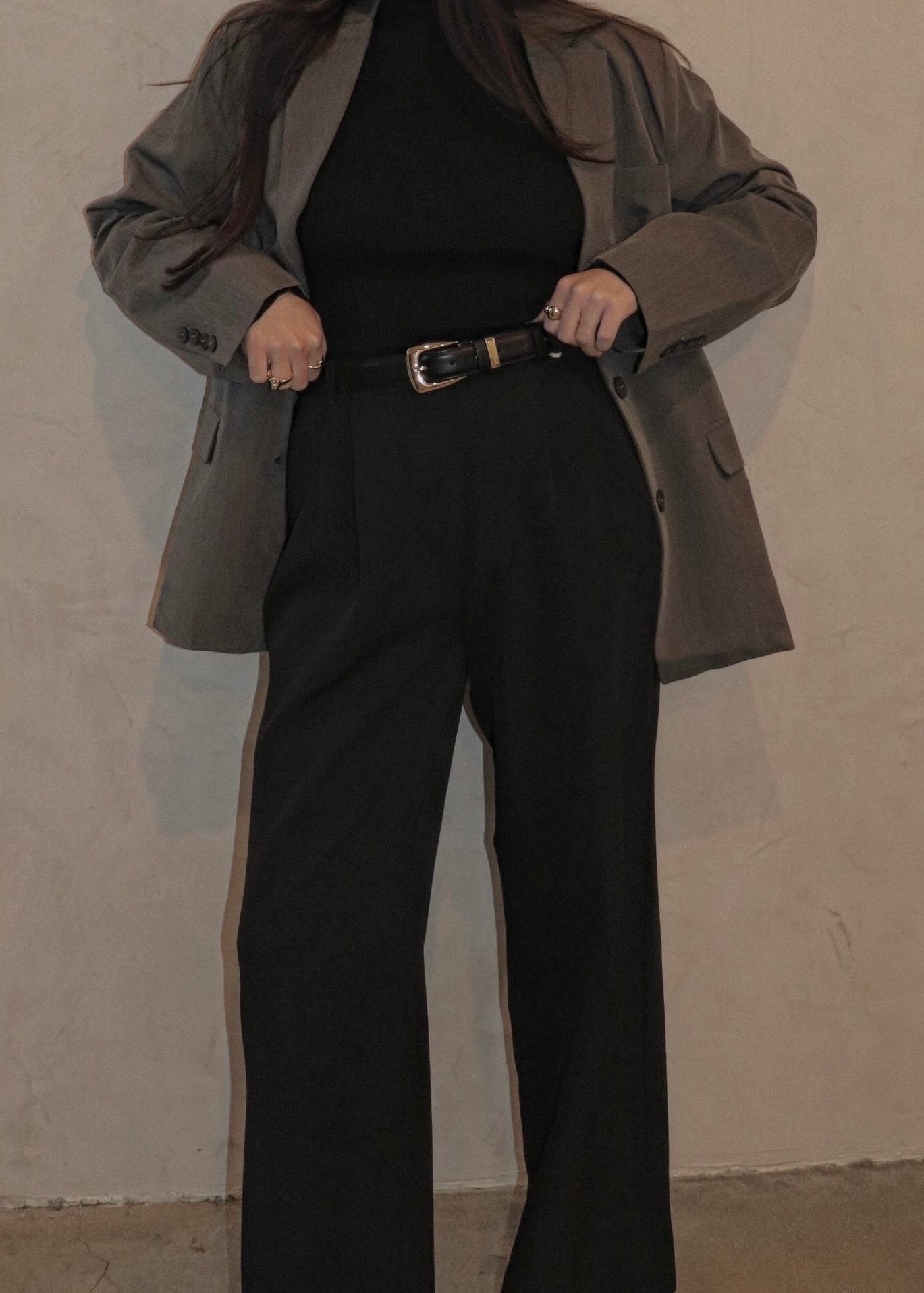 Oversized Blazer - Dark Grey