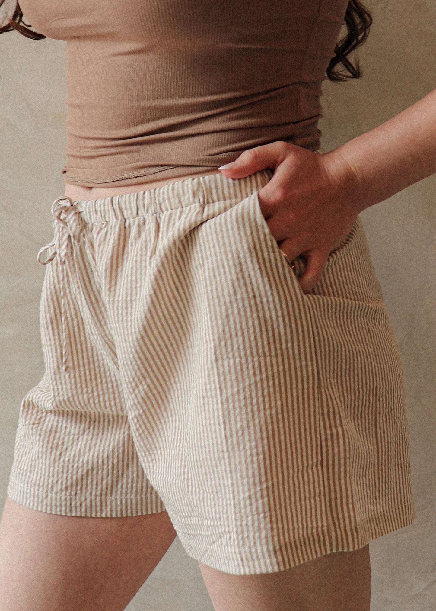 Drawstring Shorts - Striped