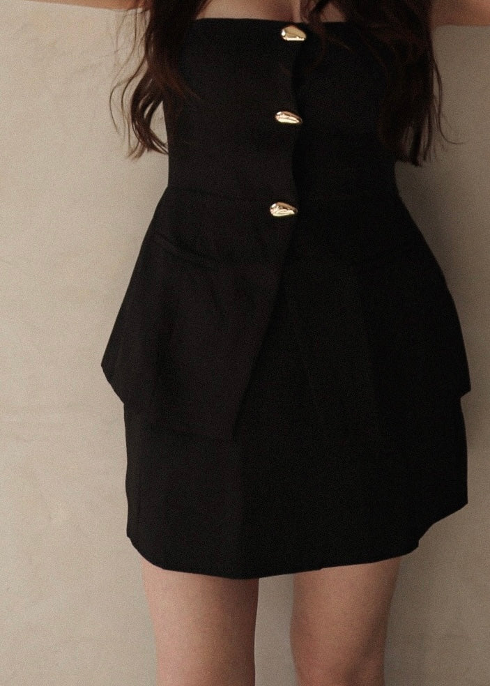 Mia Halter Vest - Black