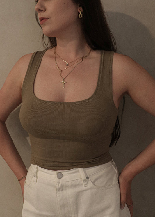 Spring Tank - Light Olive
