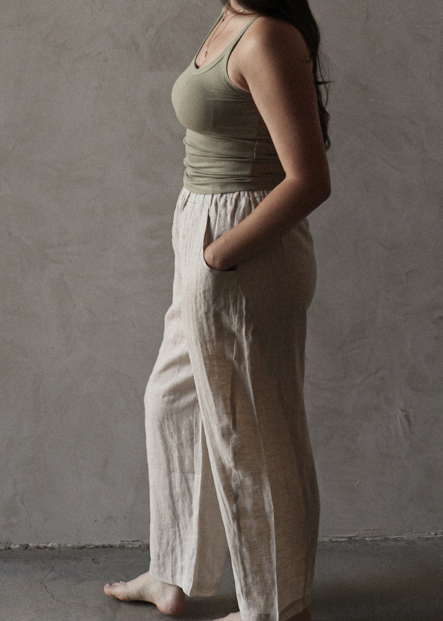 Relaxed Linen Pant - Natural