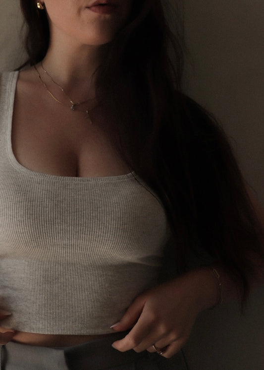 Classic Ribbed Tank - Carrara