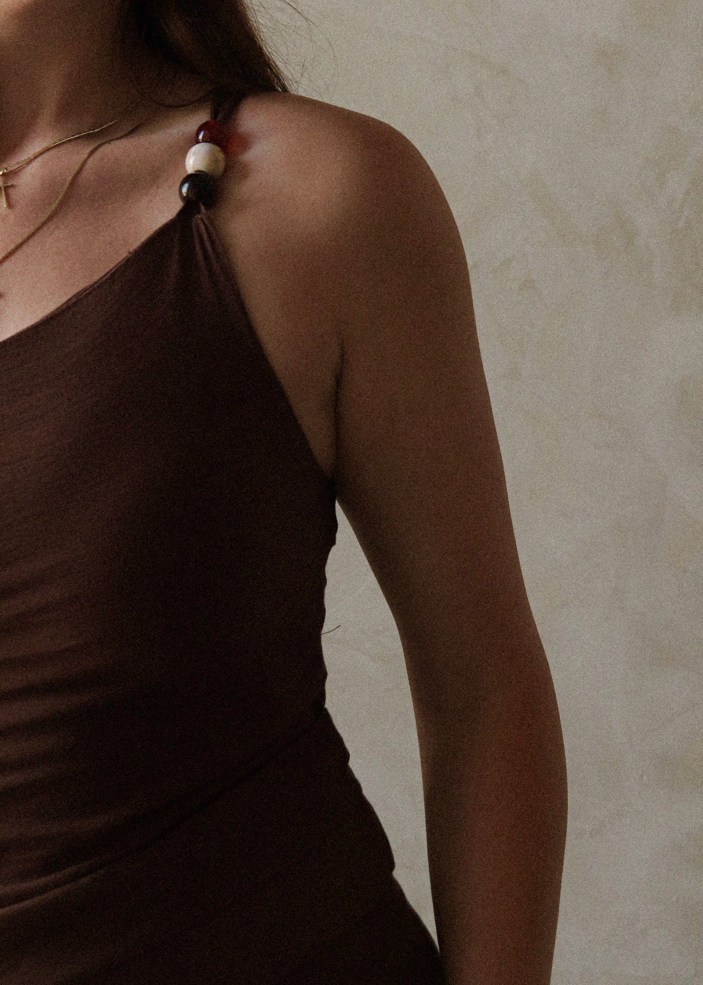 Sienna One Shoulder - Brown