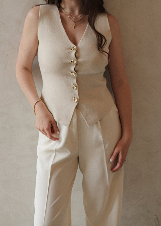 Knit Cardigan - Cream