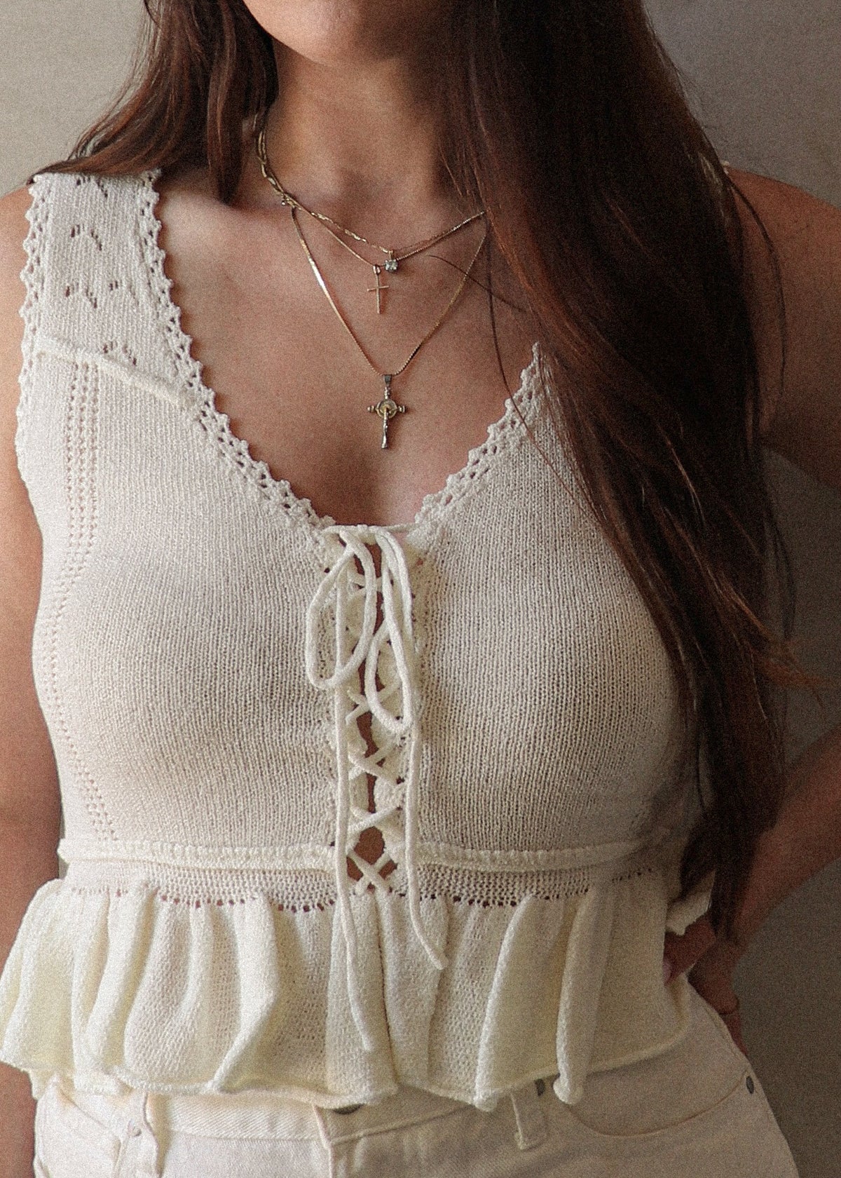 Amelia Knit Top - Ivory