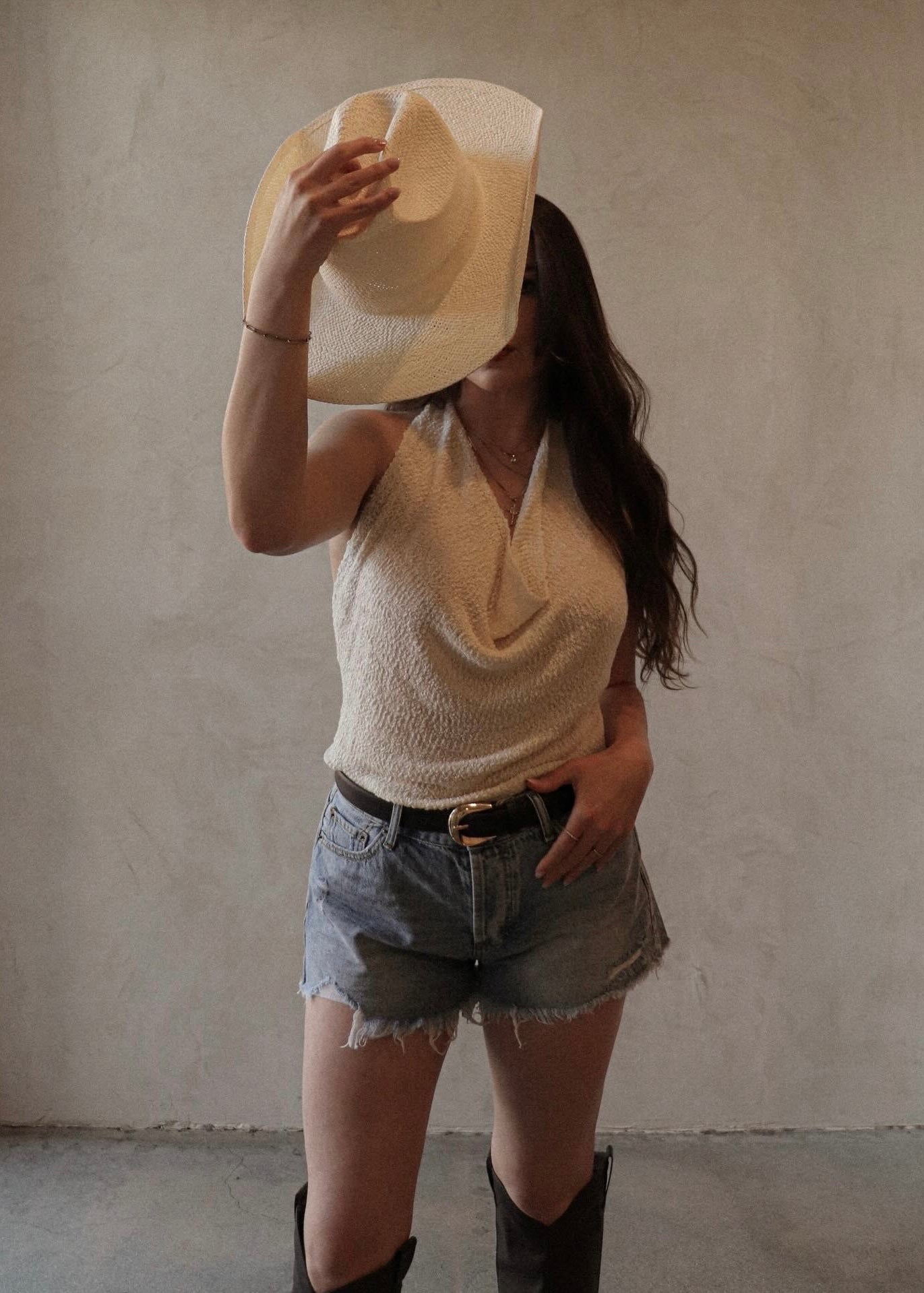 Knit Halter Top - Ivory