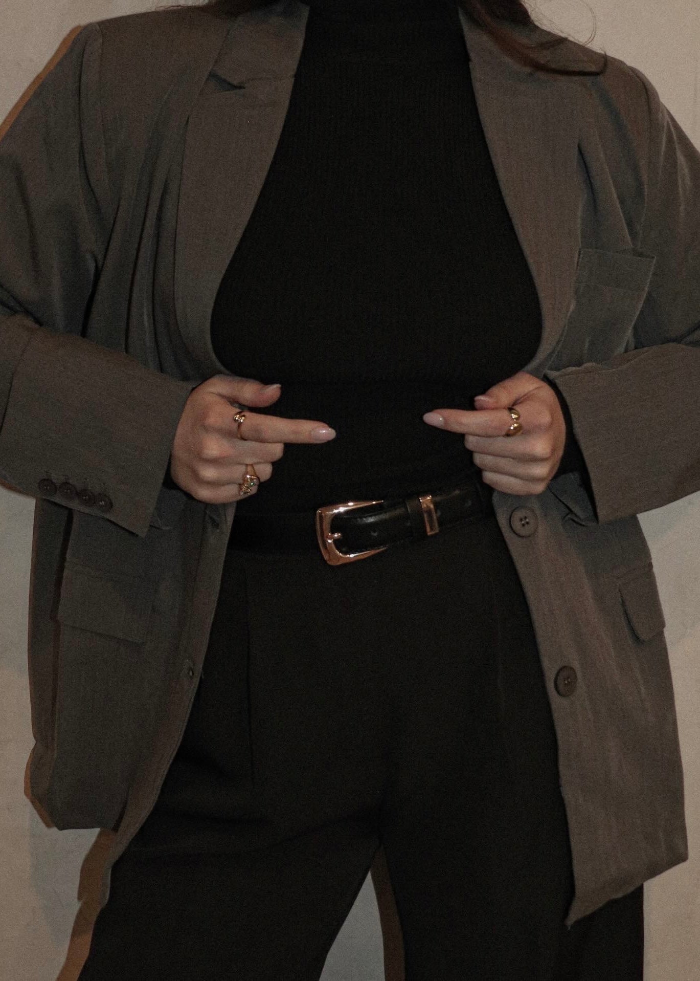 Oversized Blazer - Dark Grey