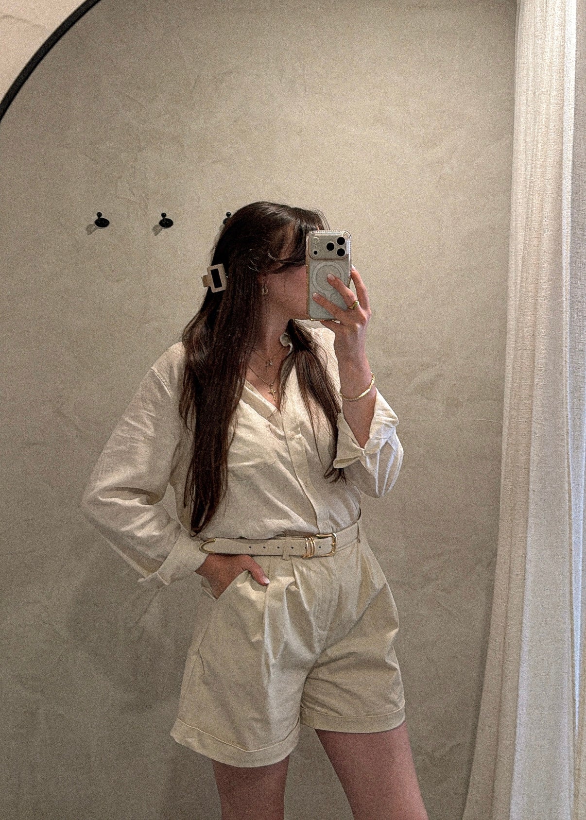 Linen Button Up - Natural