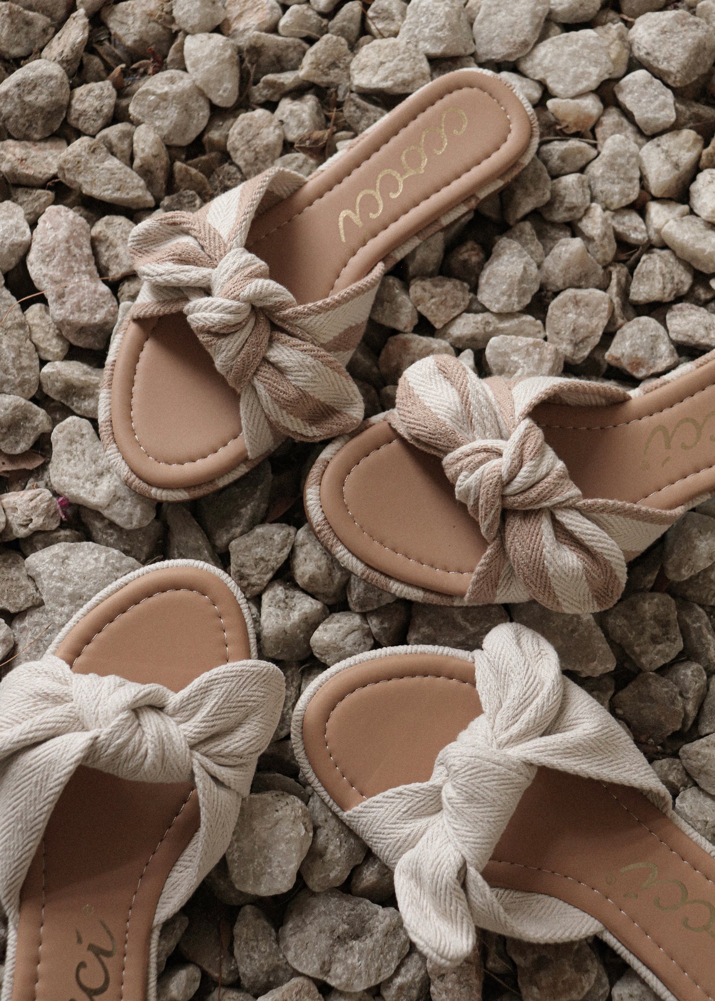 Bow Tie Sandal - Natural