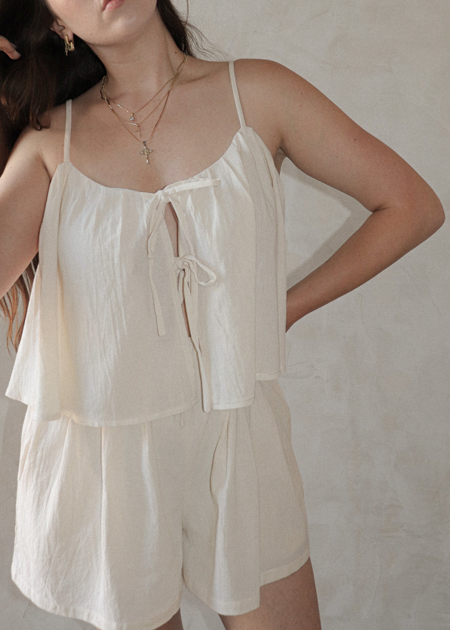 Tiered Romper - Natural
