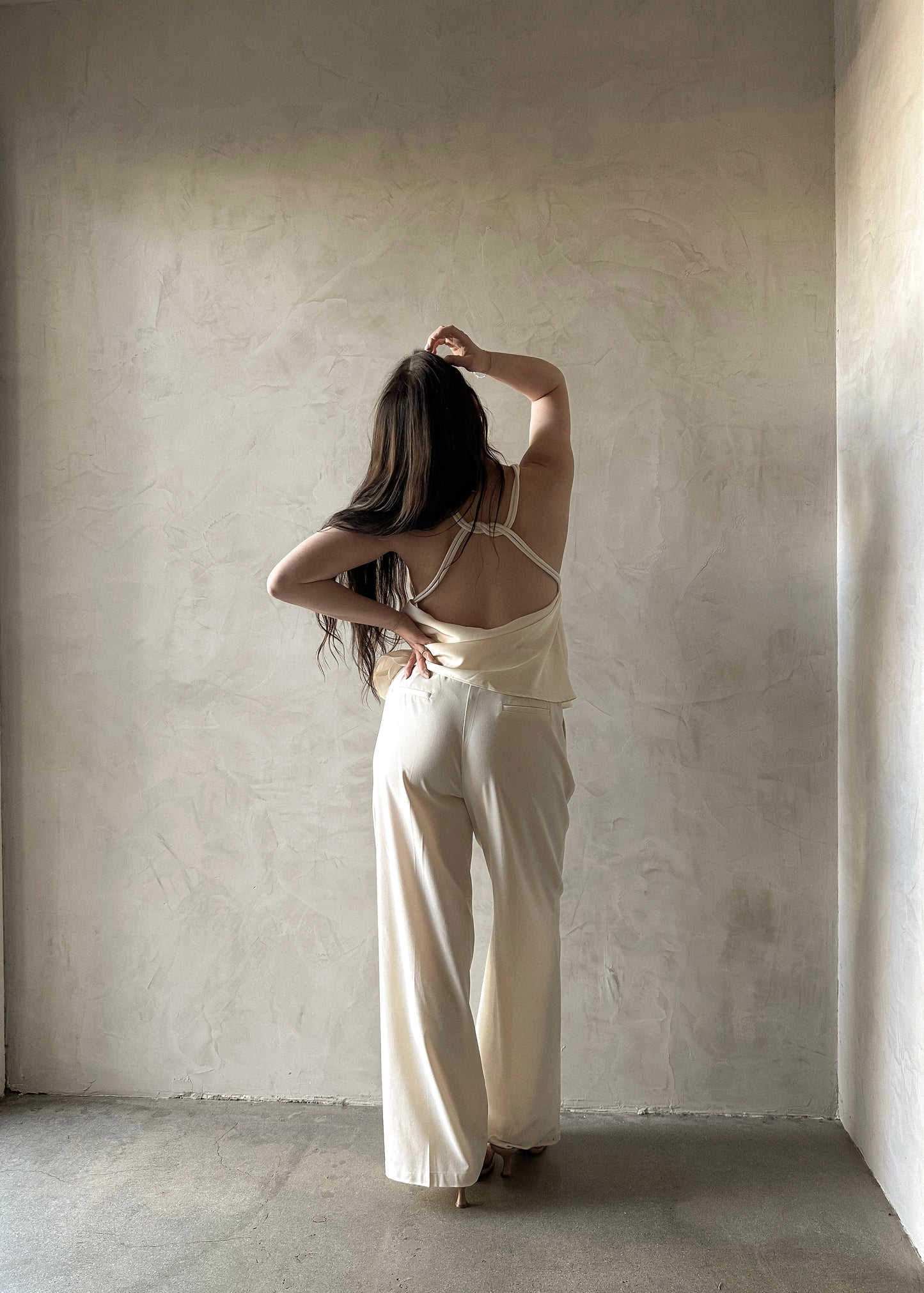 Satin Open Back - Butter