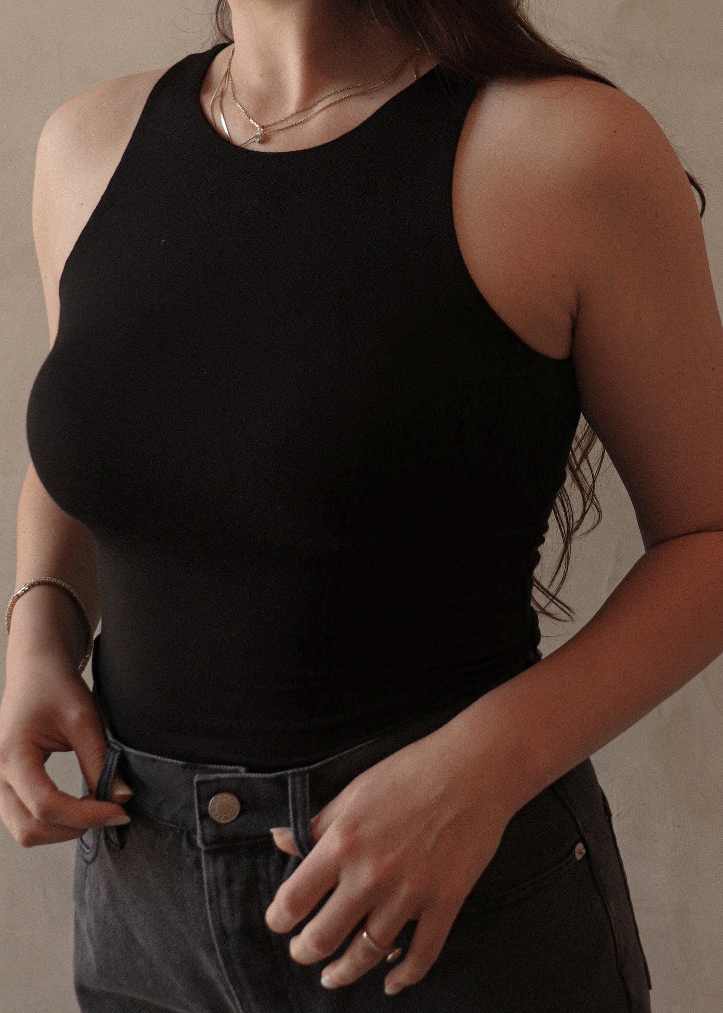 High Neck Bodysuit - Black