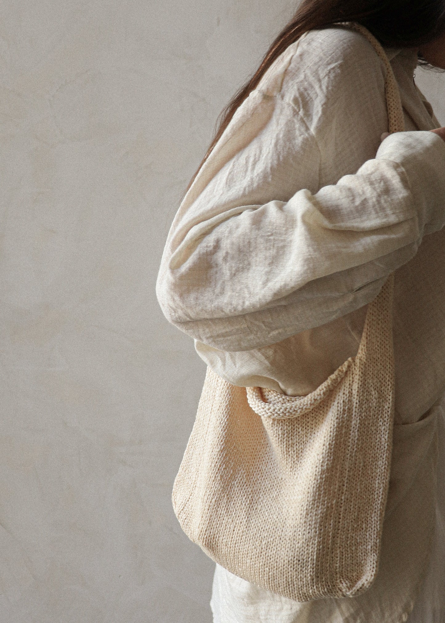 Summer Knit Bag - Cream