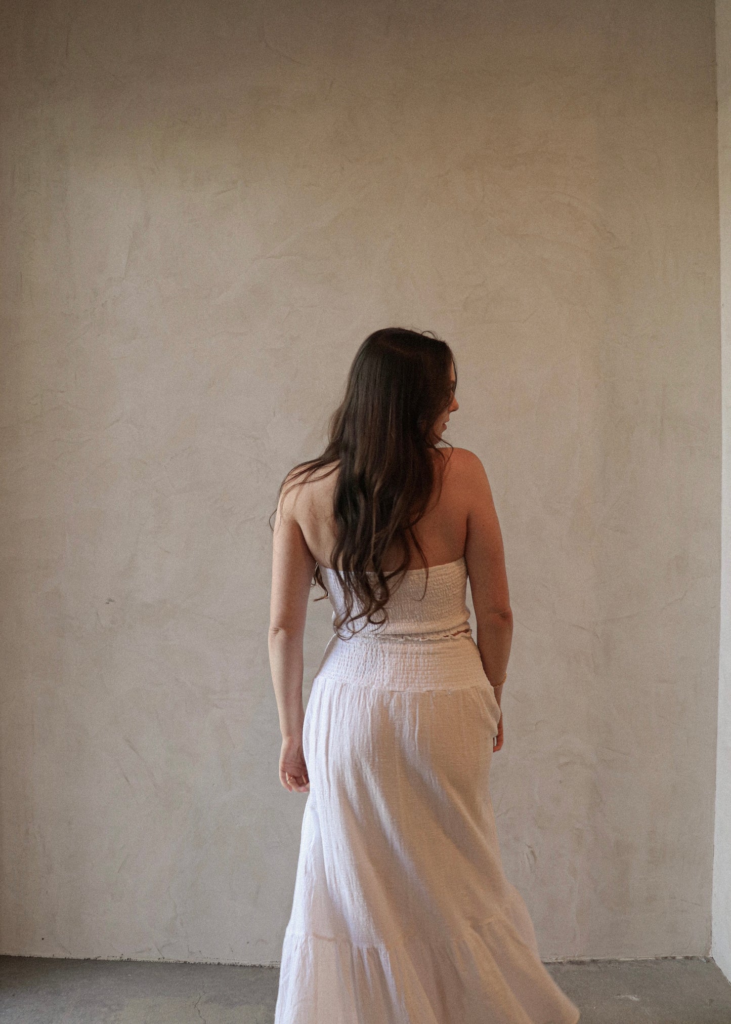 Tiered Skirt - White