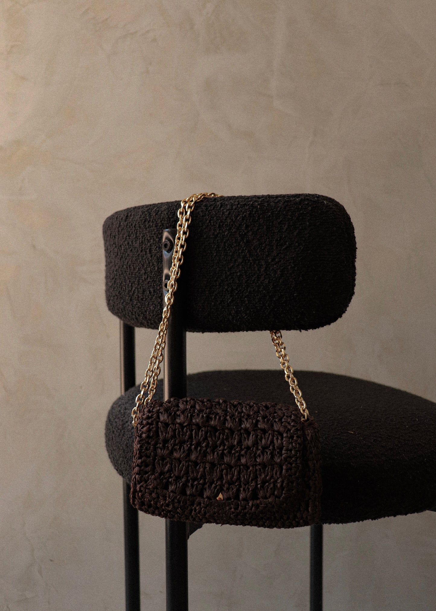 Hayworth Crossbody - Raffia Chocolate