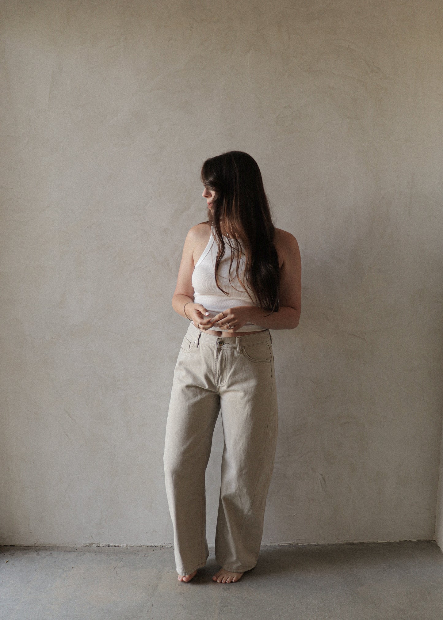 Barrel Jeans - Stone