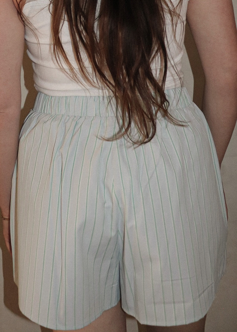 Striped Shorts - Sky