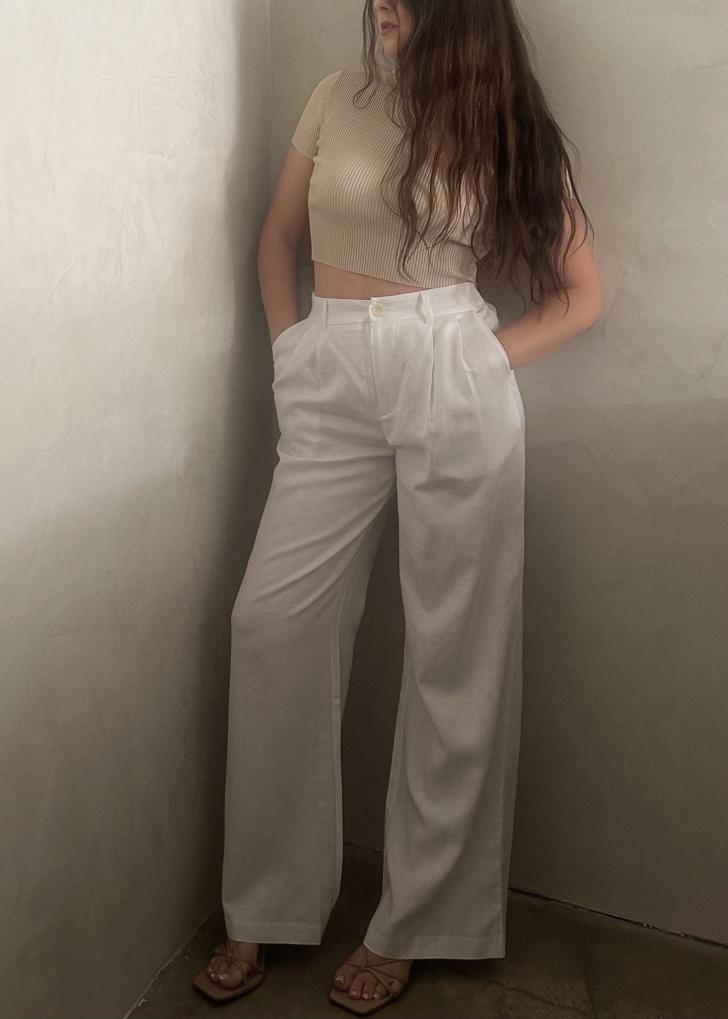 Linen Pants - White