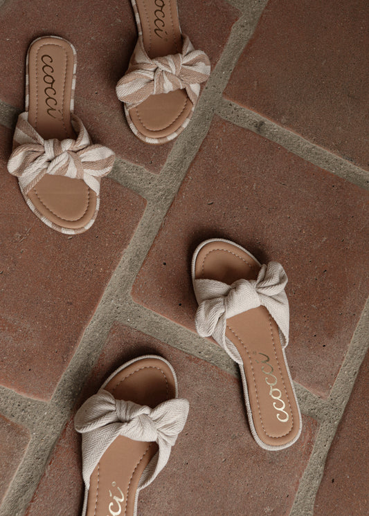 Bow Tie Sandal - Natural