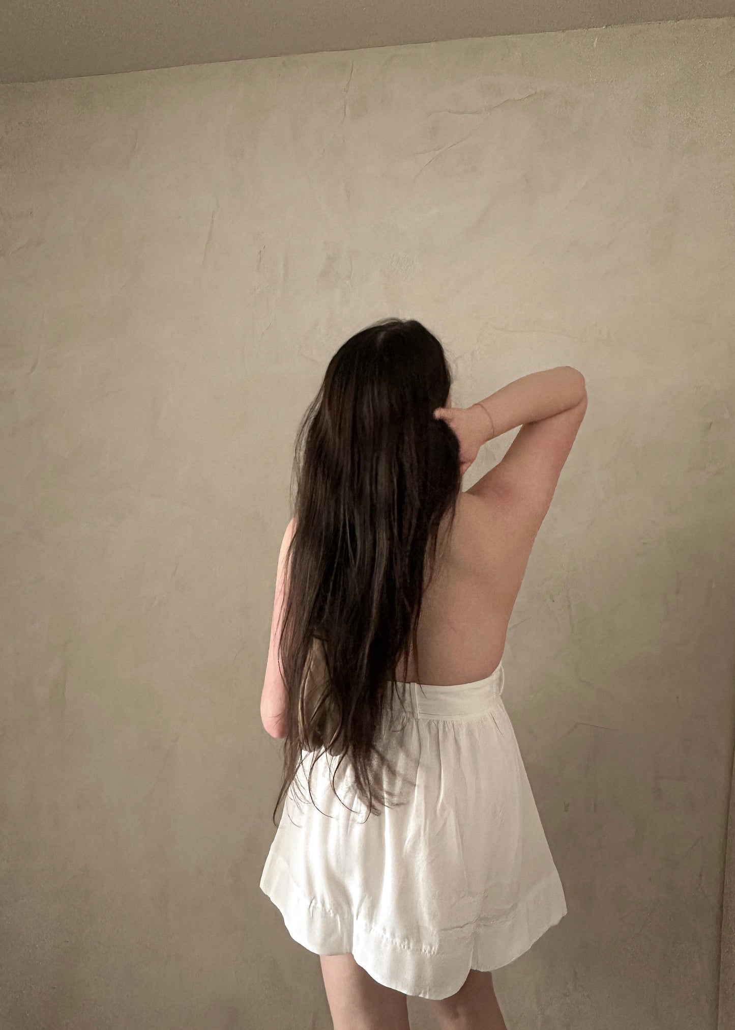 Halter Mini Dress - White