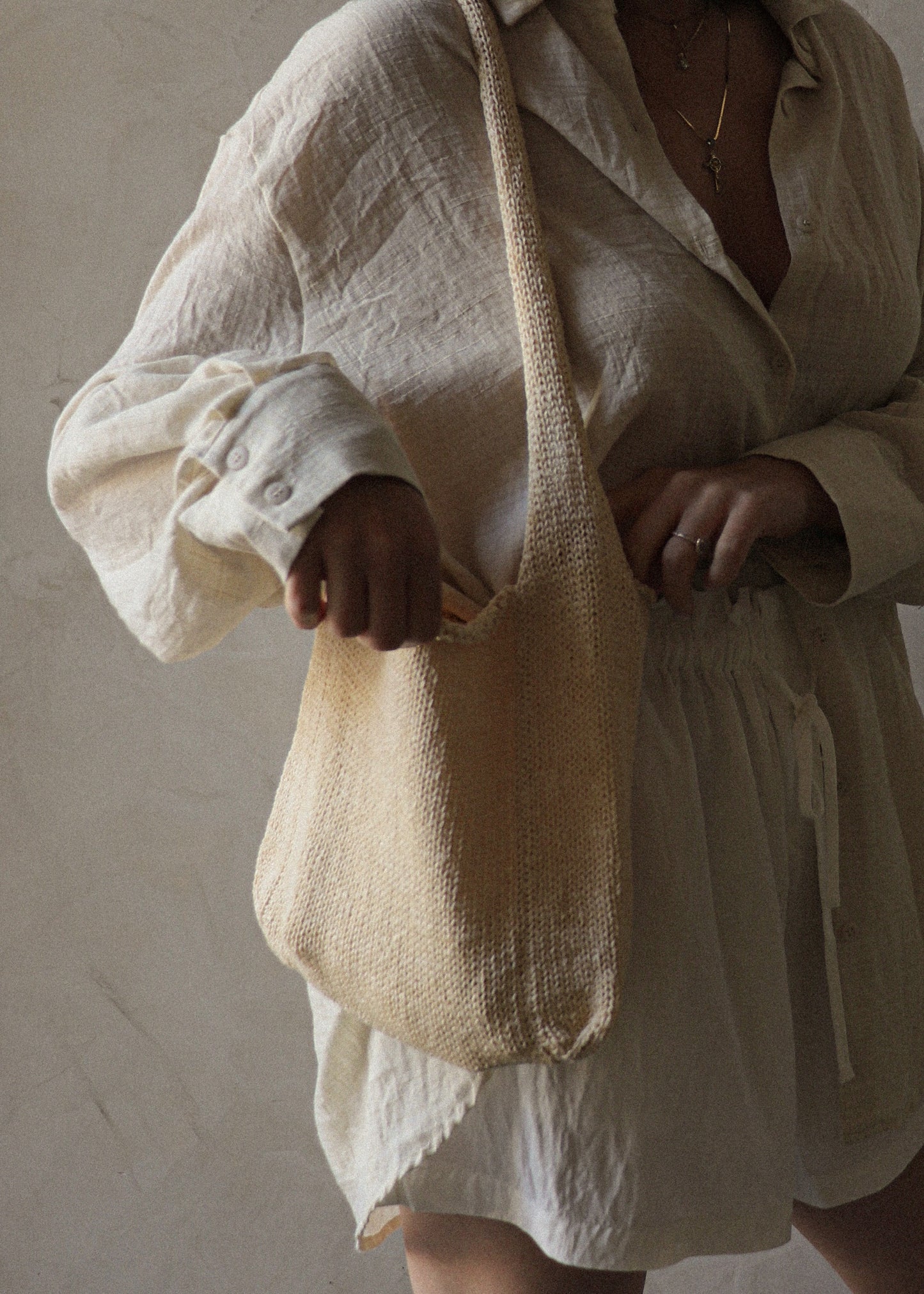 Summer Knit Bag - Cream