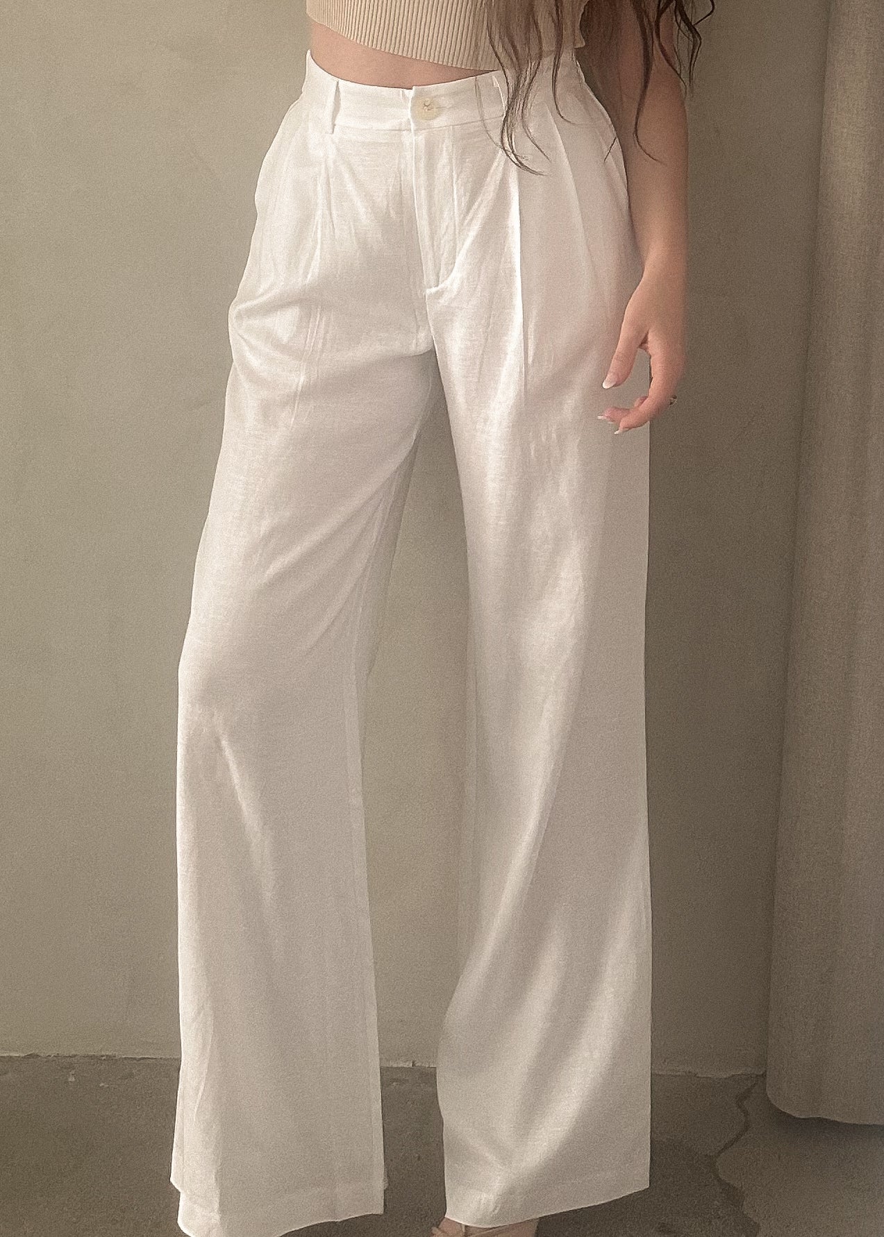 Linen Pants - White