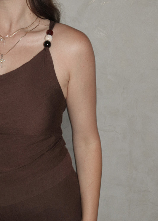 Sienna One Shoulder - Brown
