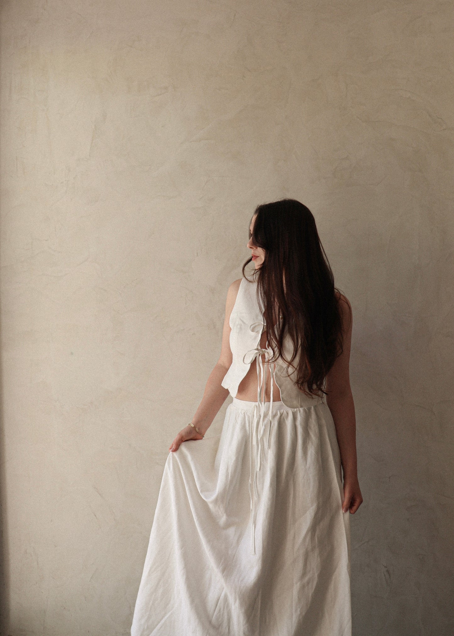 Athena Maxi Skirt - Off White