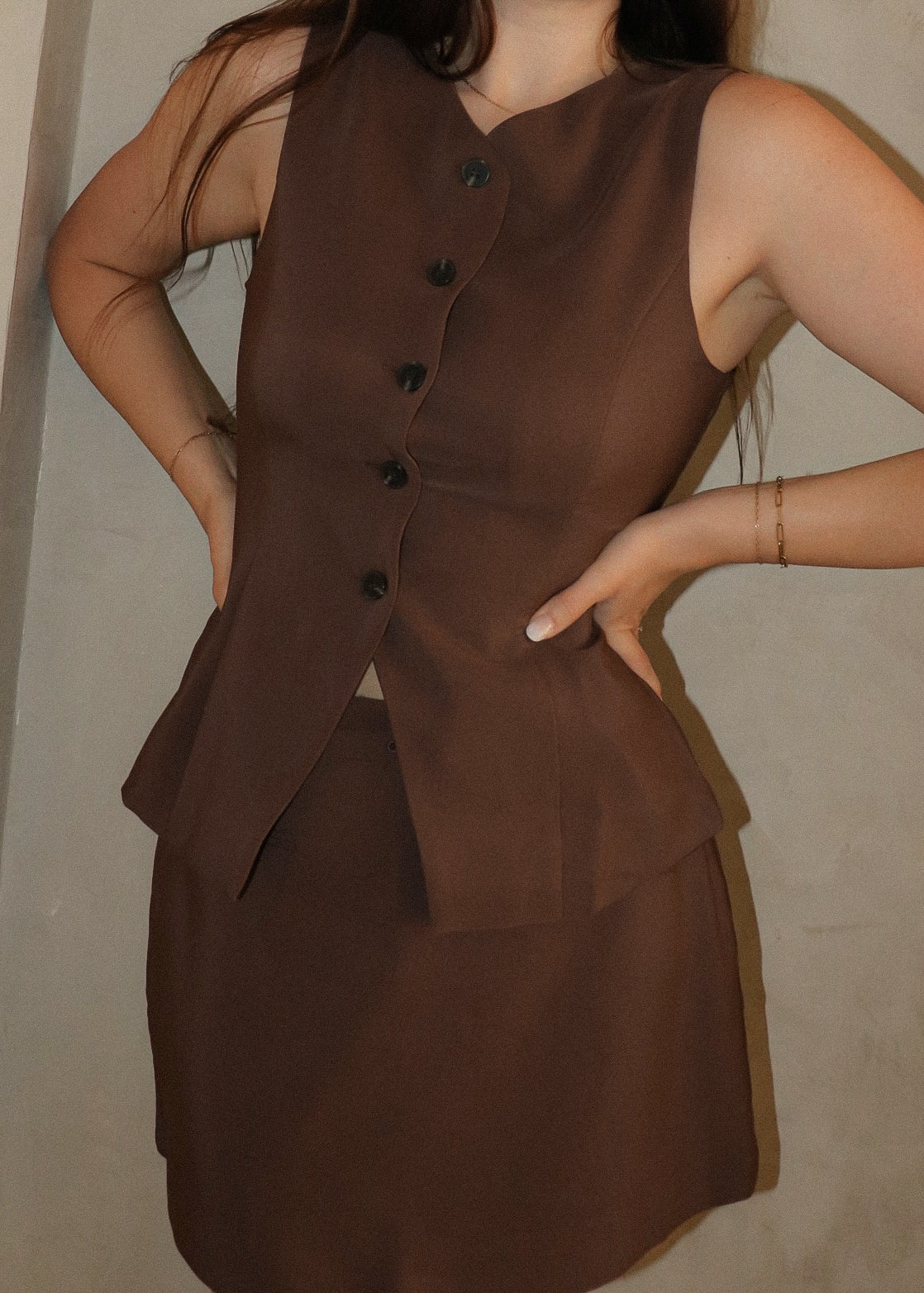 Sofia Vest - Chocolate