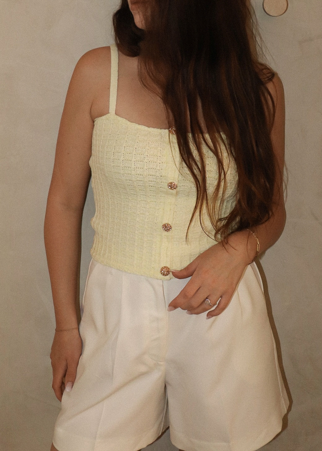 Knit Cami - Lemon