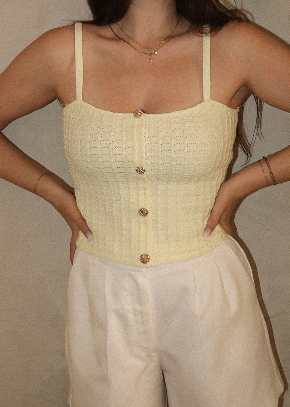 Knit Cami - Lemon