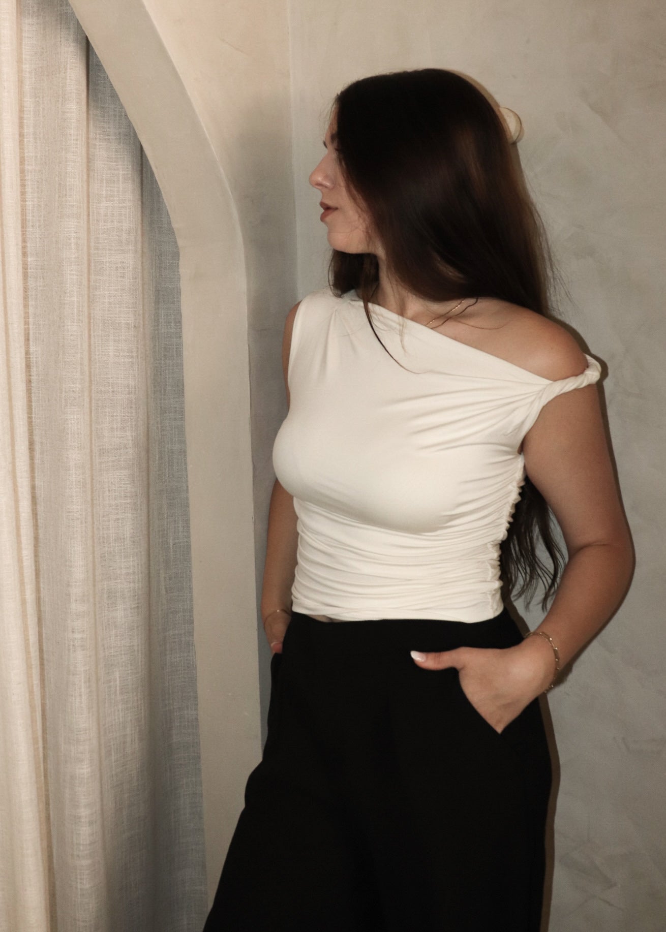 Off Shoulder Top - Ivory