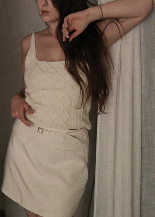Cable Knit Sweater - Cream