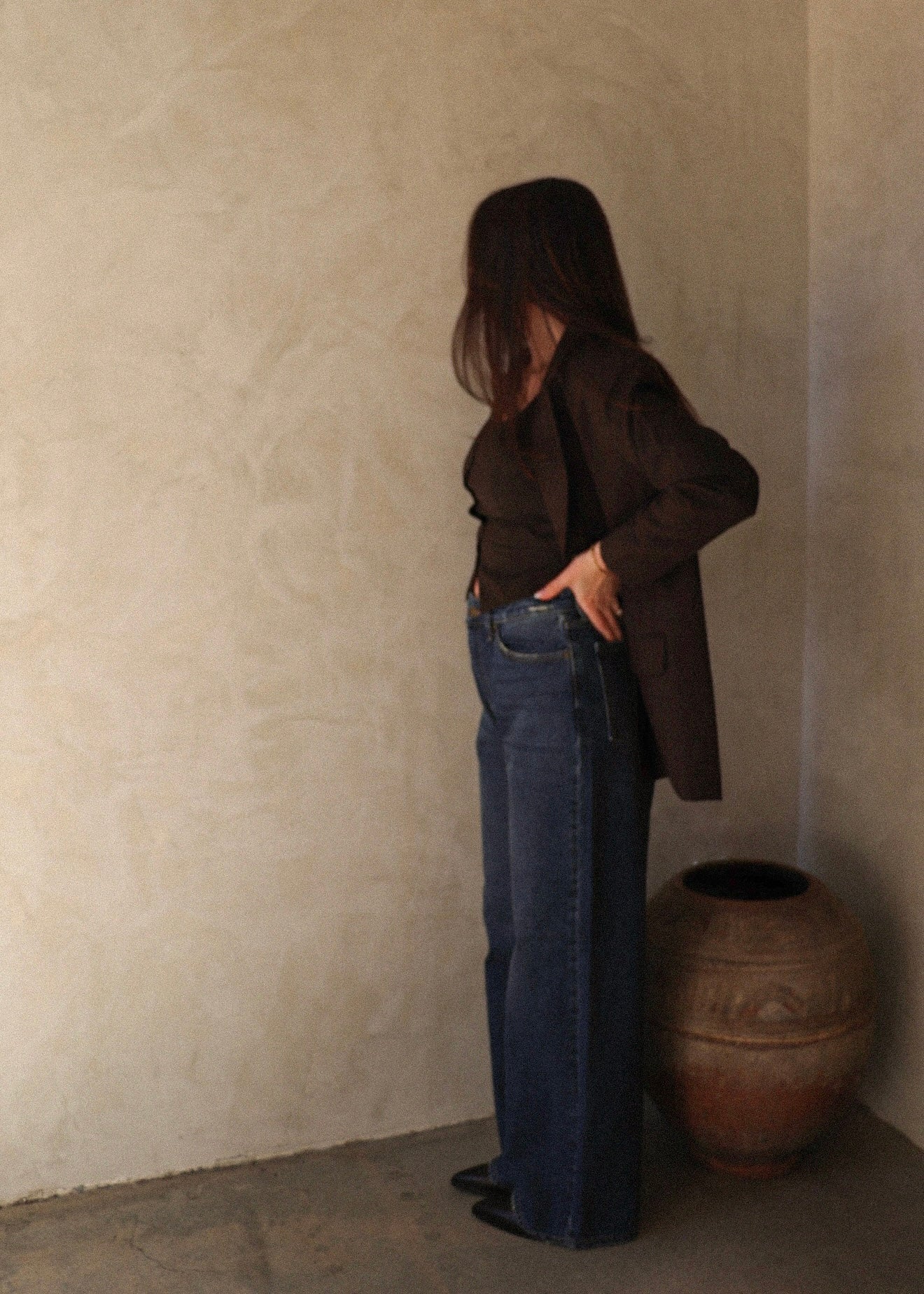 Oversized Blazer - Dark Brown
