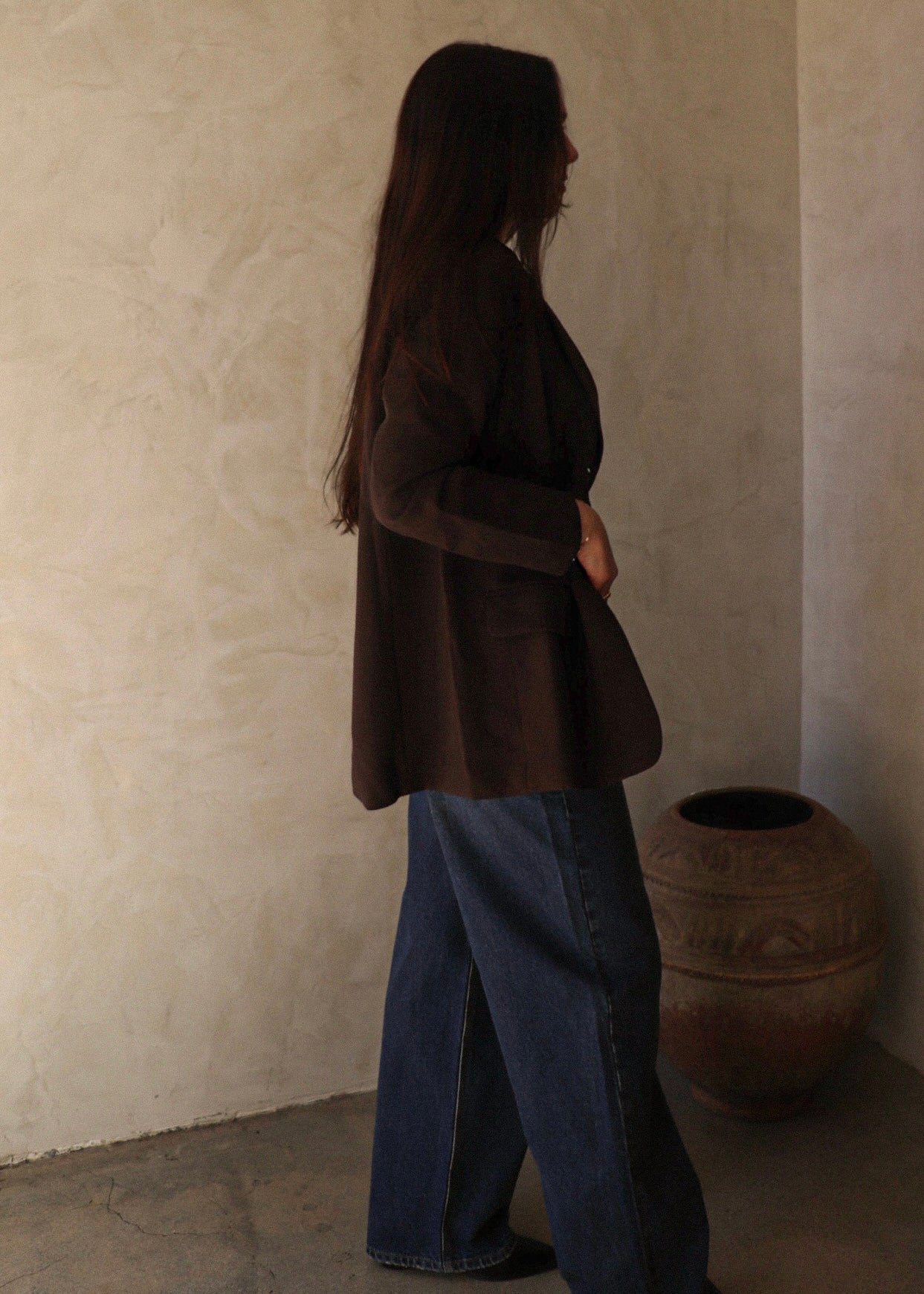 Oversized Blazer - Dark Brown