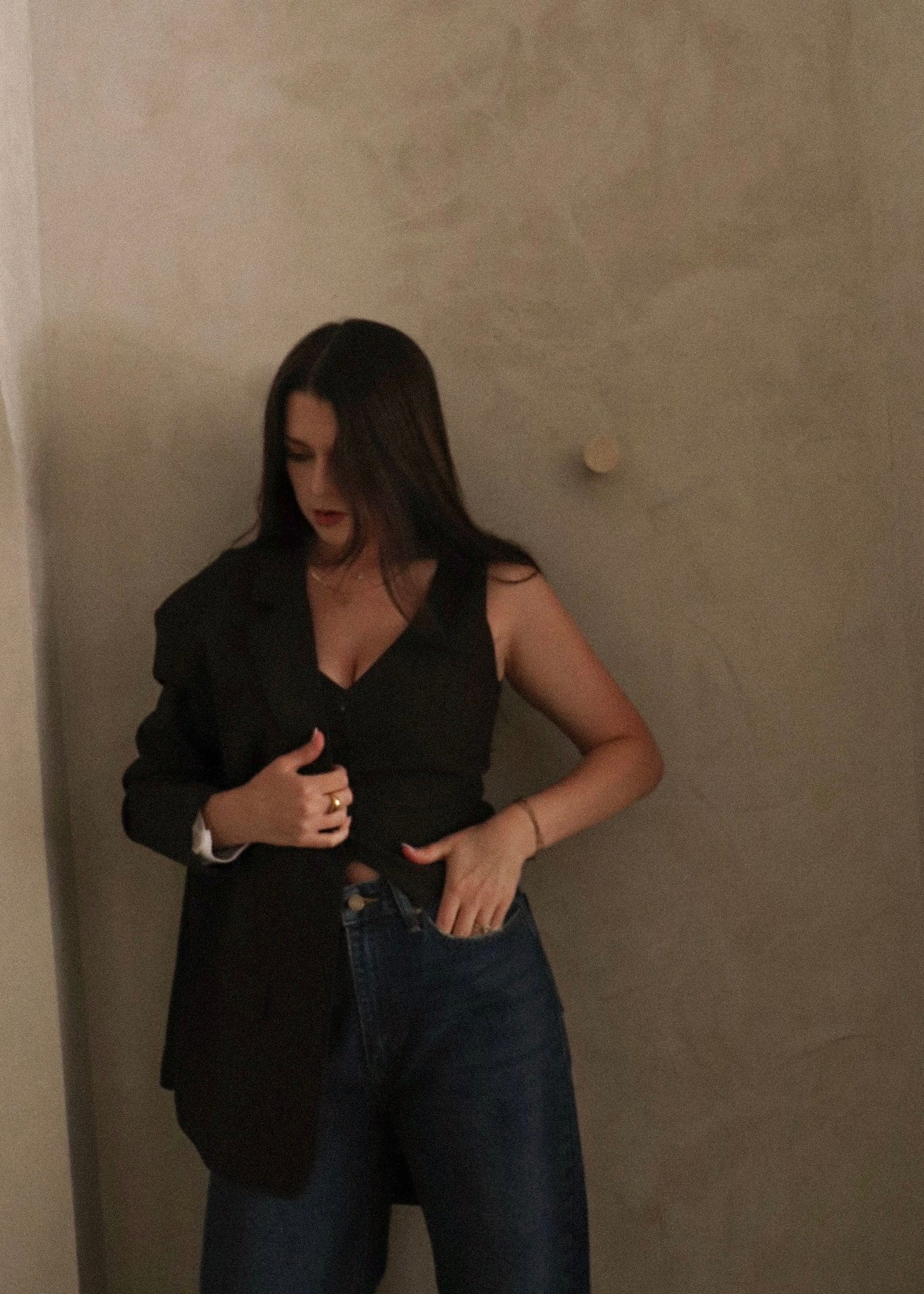 Oversized Blazer - Dark Brown