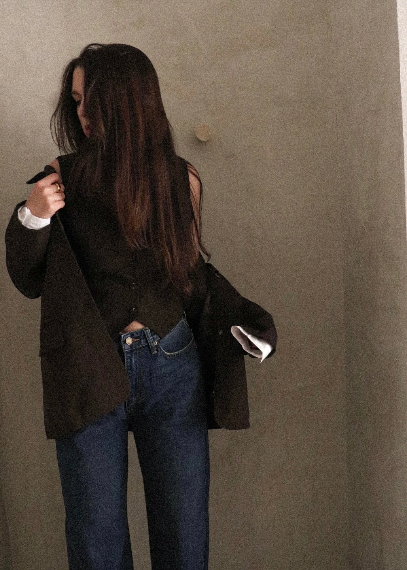 Oversized Blazer - Dark Brown