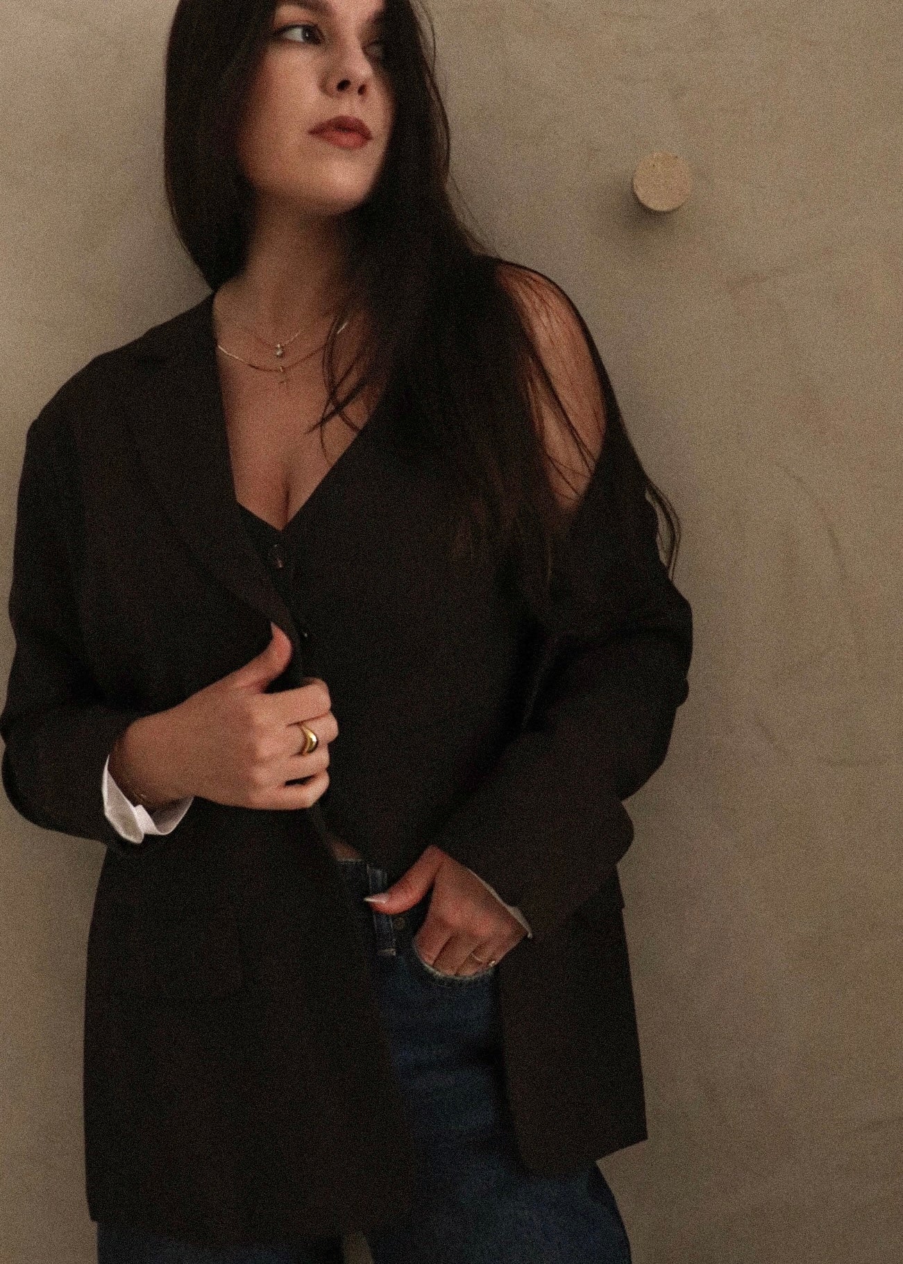 Oversized Blazer - Dark Brown