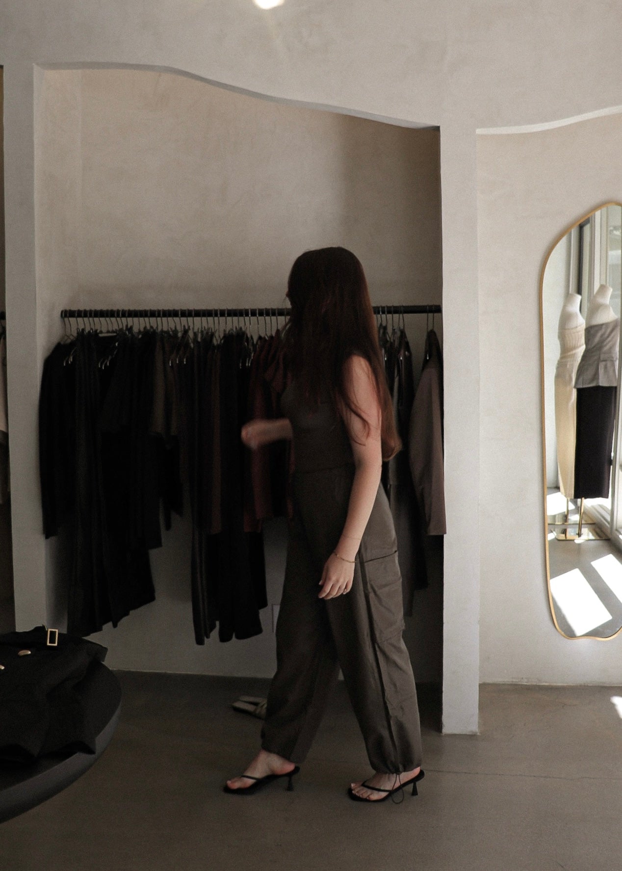 Pleather Cargos - Mushroom